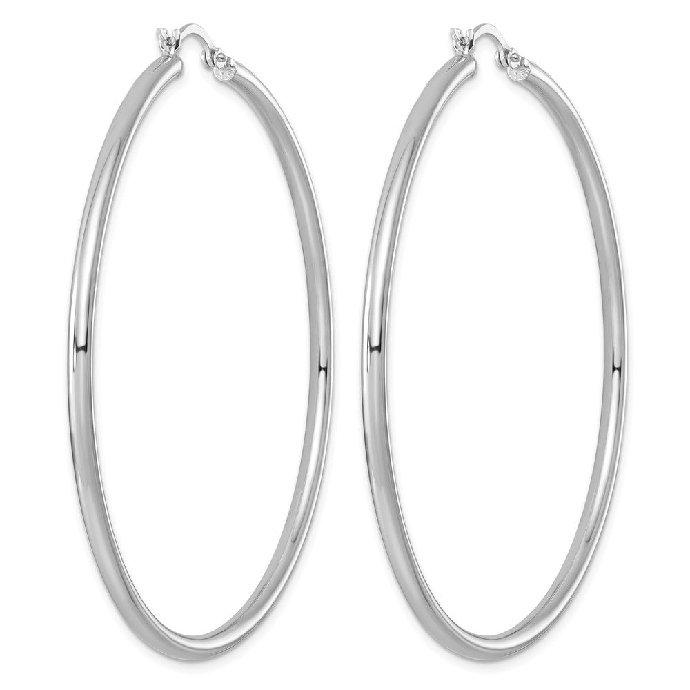 Sterlingsilber Rhodiniert 2.5mm Rund Creolen