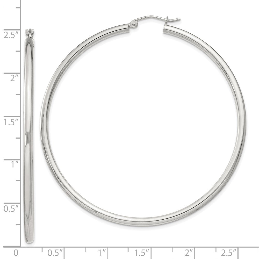 Sterlingsilber 2.5mm Rund Creolen