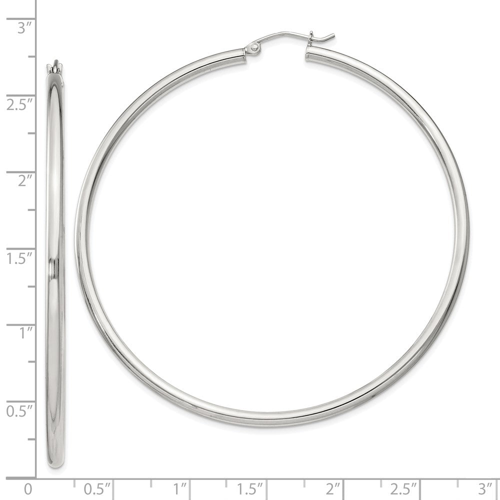 Sterlingsilber 2.5mm Rund Creolen