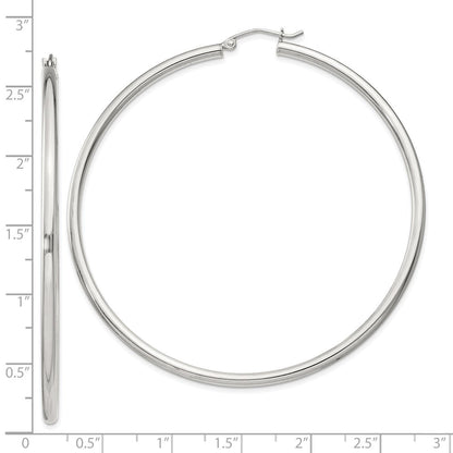 Sterlingsilber 2.5mm Rund Creolen