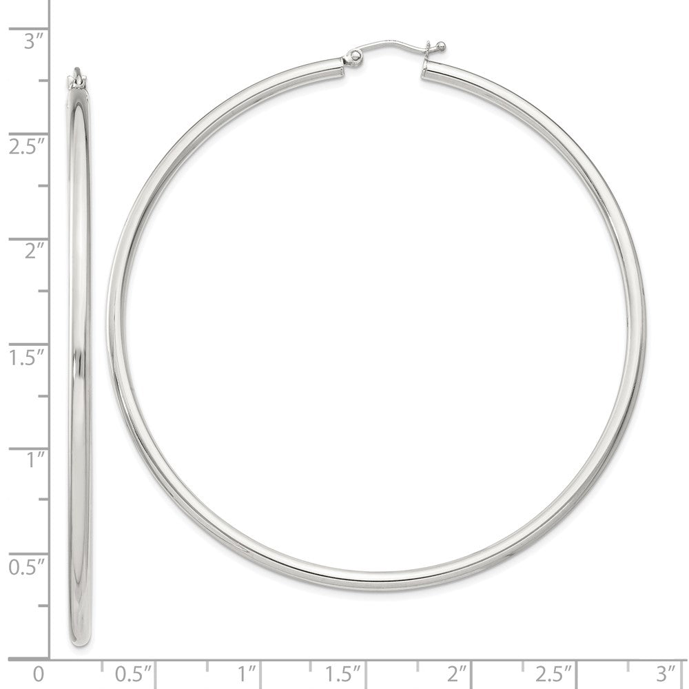 Sterlingsilber 2.5mm Rund Creolen