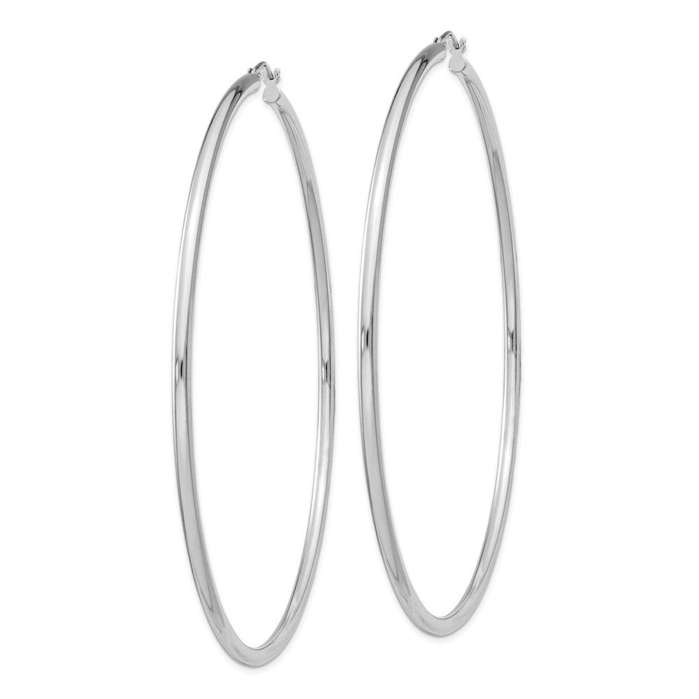 Sterlingsilber Rhodiniert 2.5mm Rund Creolen