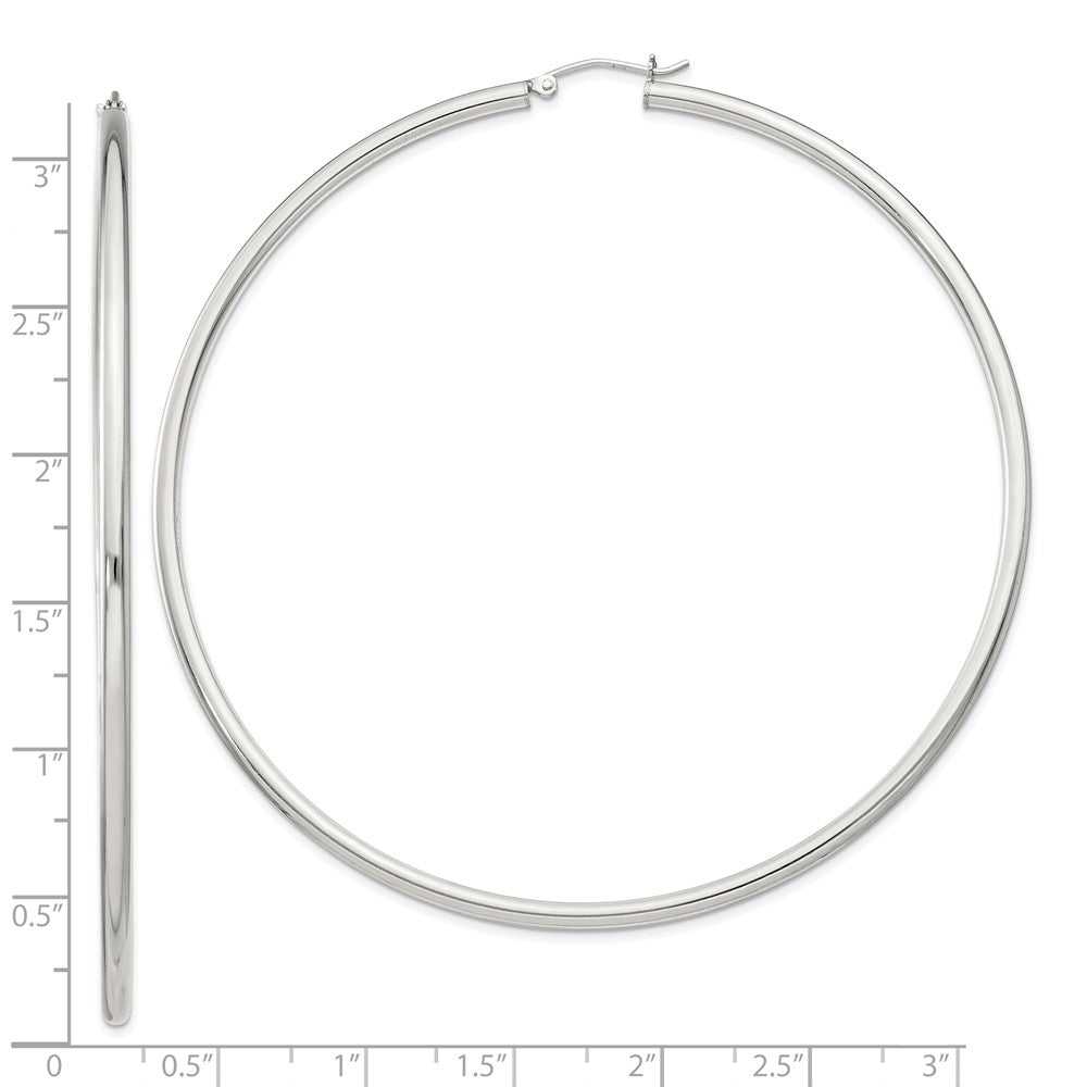 Sterlingsilber 2.5mm Rund Creolen