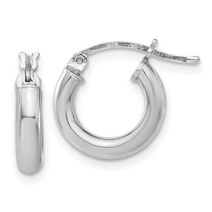 Sterlingsilber Rhodiniert 3mm Rund Creolen