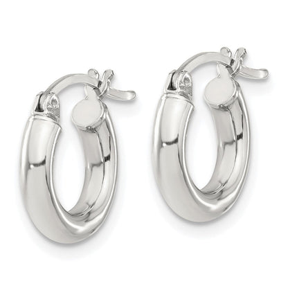Sterlingsilber 3mm Rund Creolen