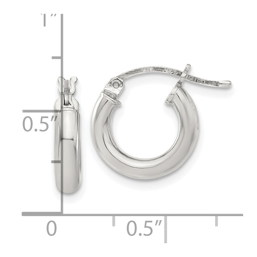 Sterlingsilber 3mm Rund Creolen