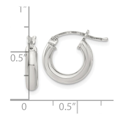 Sterlingsilber 3mm Rund Creolen
