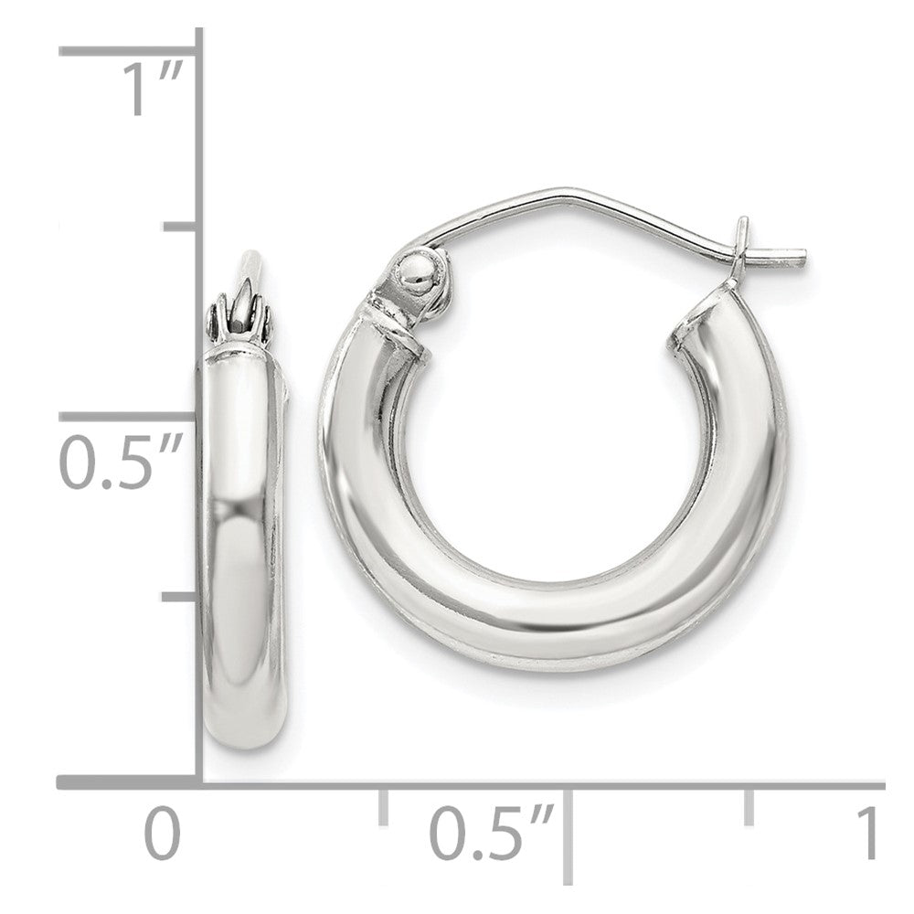 Sterlingsilber 3mm Rund Creolen