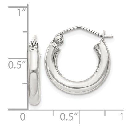 Sterlingsilber 3mm Rund Creolen