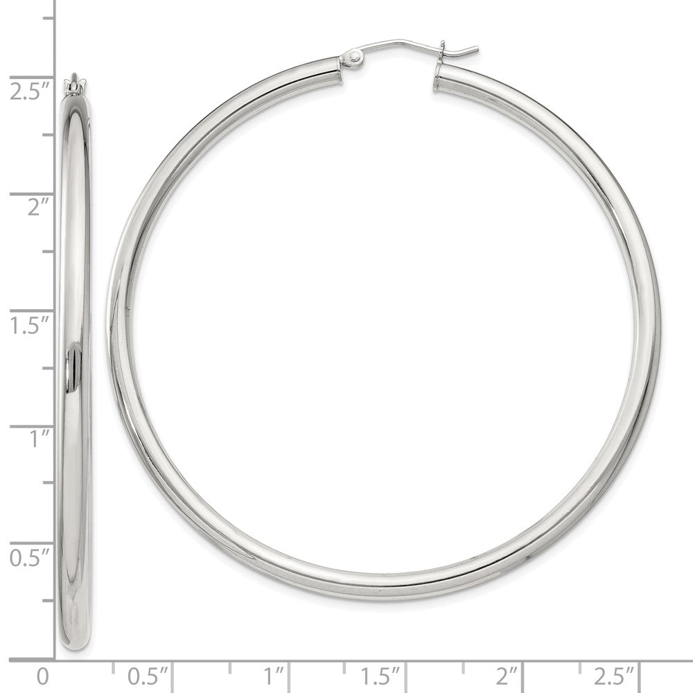 Sterlingsilber 3mm Rund Creolen