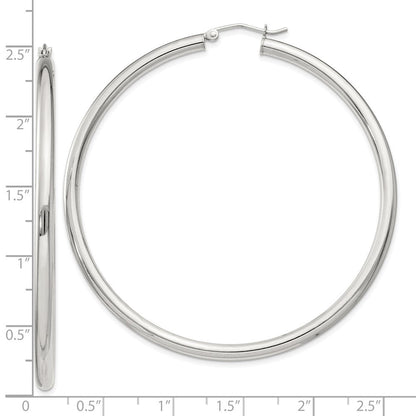 Sterlingsilber 3mm Rund Creolen