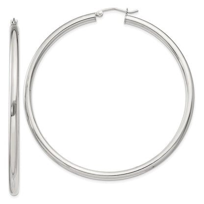 Sterlingsilber 3mm Rund Creolen