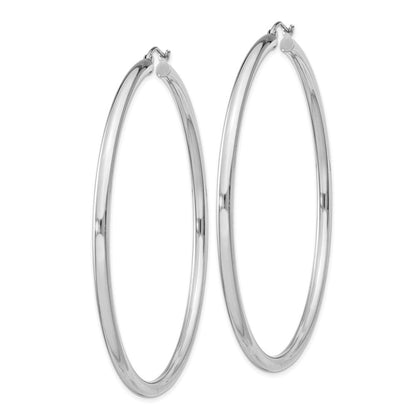 Sterlingsilber Rhodiniert 3mm Rund Creolen