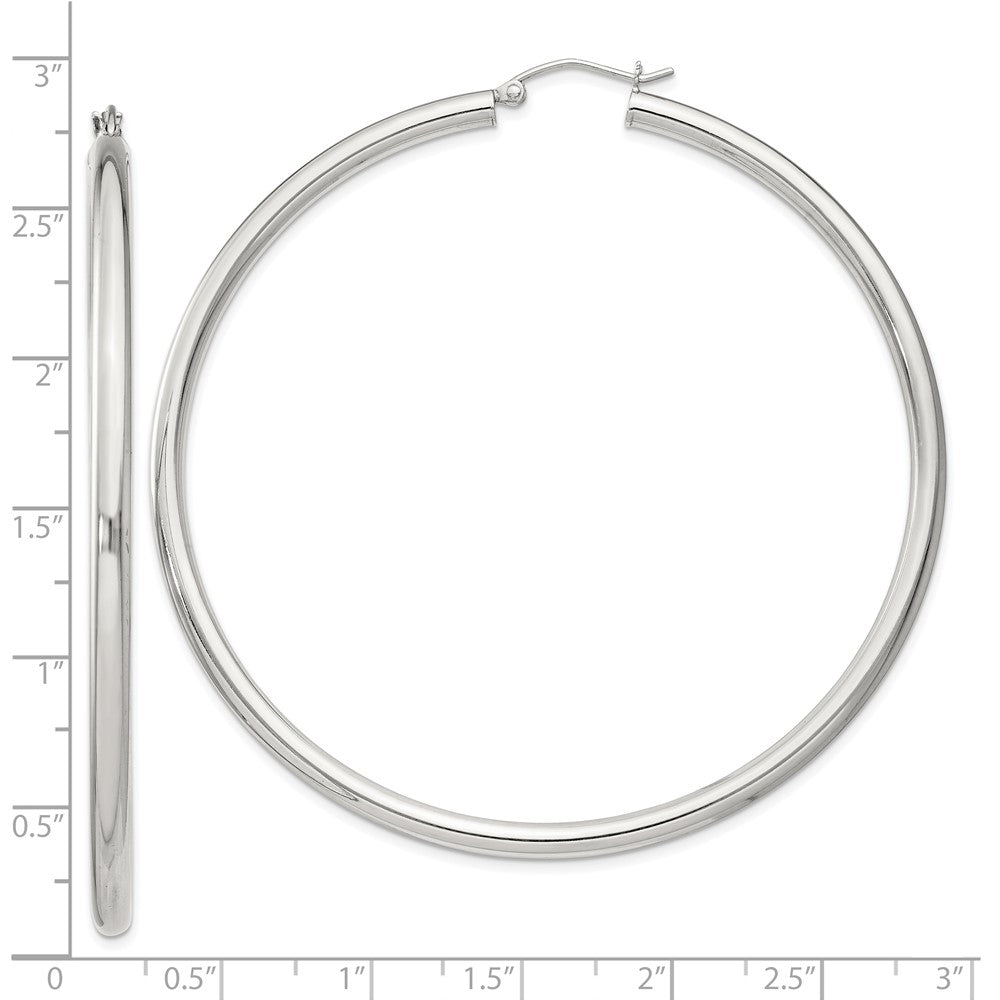 Sterlingsilber 3mm Rund Creolen