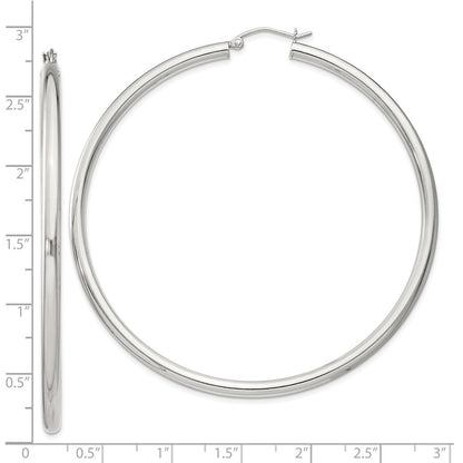 Sterlingsilber 3mm Rund Creolen