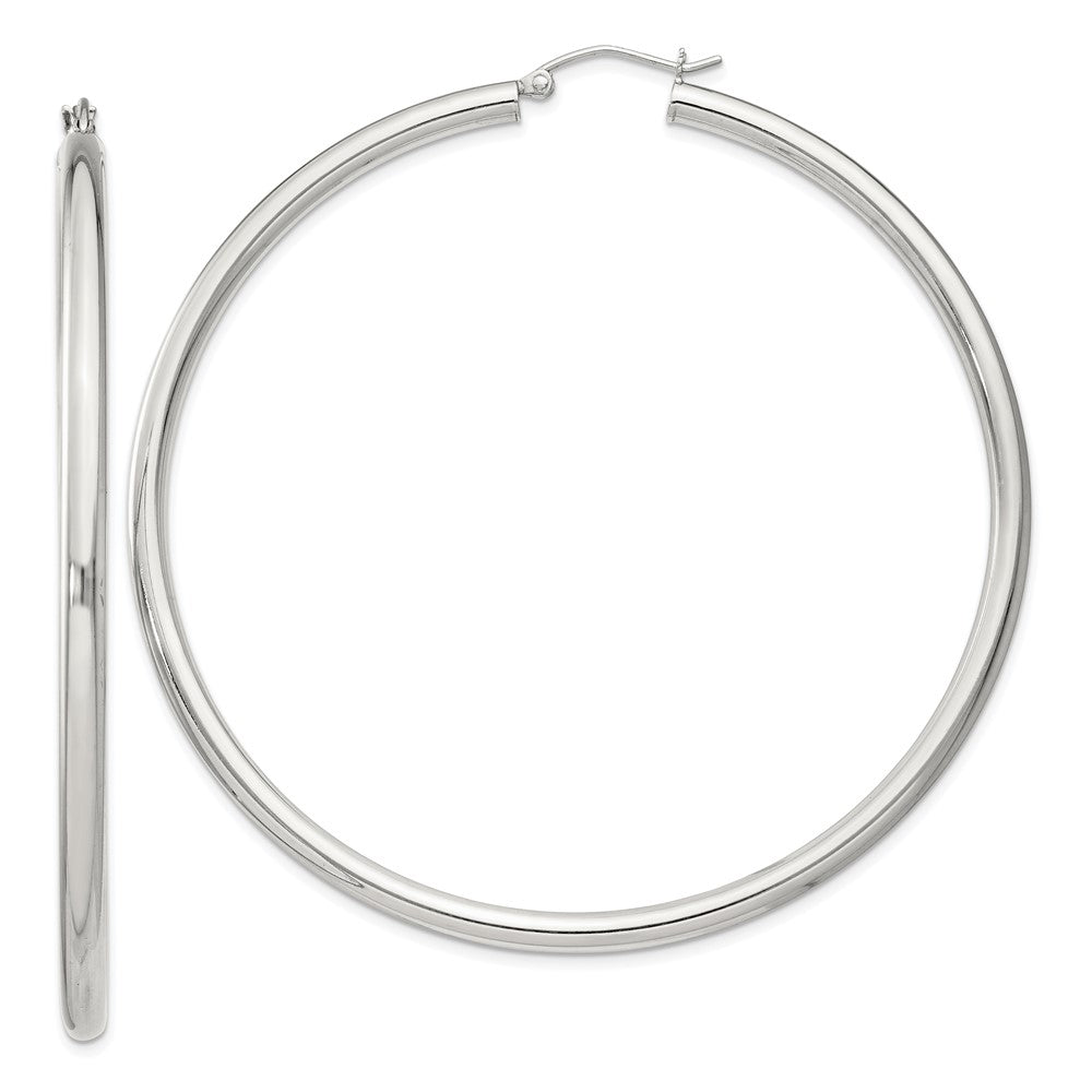 Sterlingsilber 3mm Rund Creolen