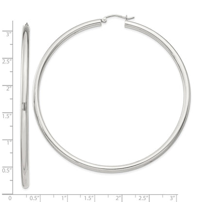 Sterlingsilber 3mm Rund Creolen