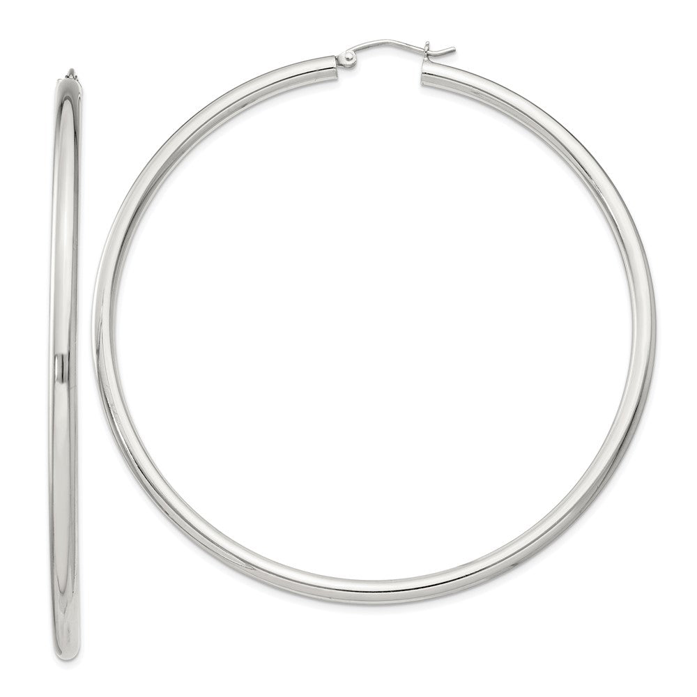 Sterlingsilber 3mm Rund Creolen