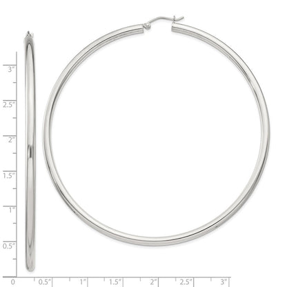 Sterlingsilber 3mm Rund Creolen