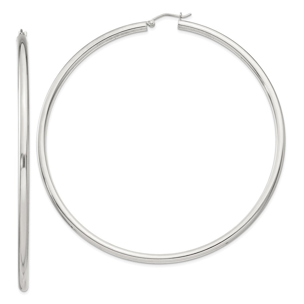 Sterlingsilber 3mm Rund Creolen