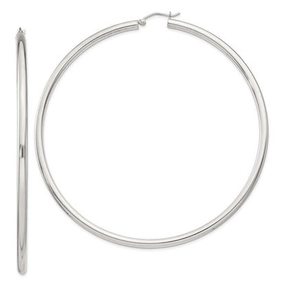 Sterlingsilber 3mm Rund Creolen