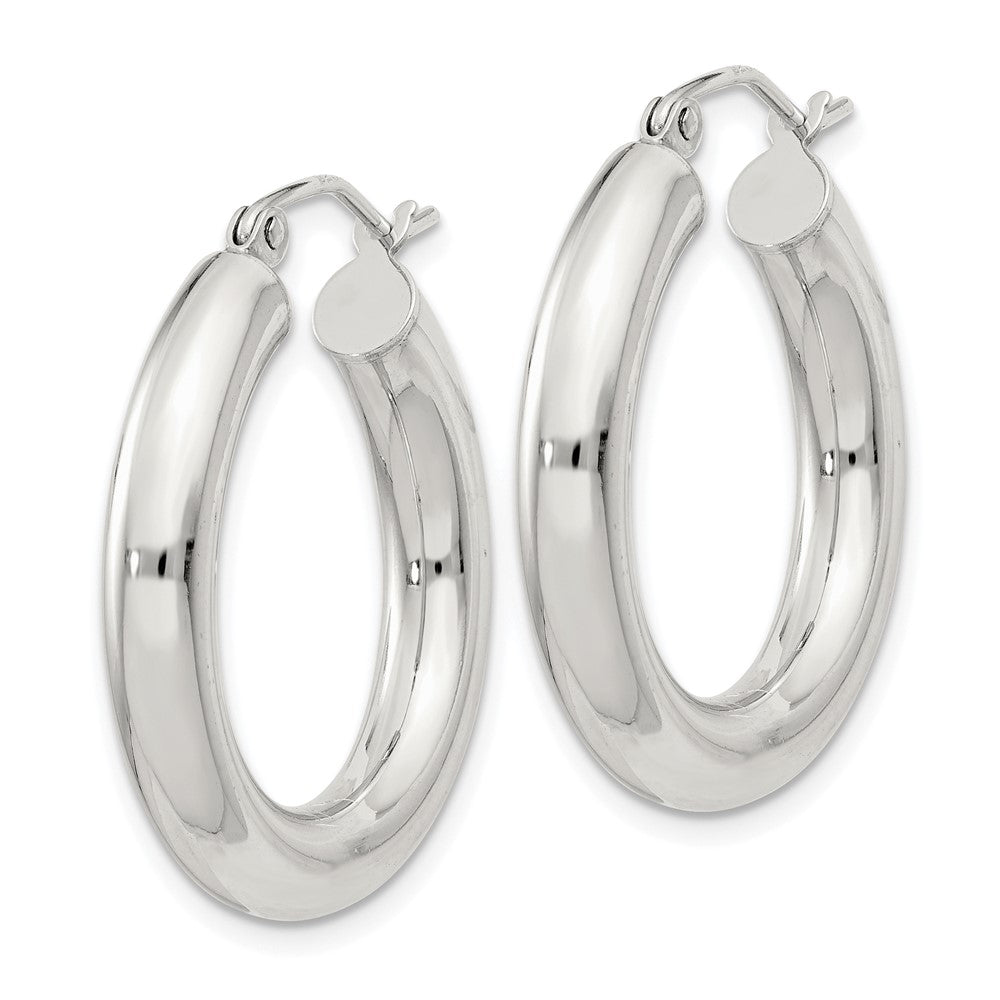Sterlingsilber 4mm Rund Creolen