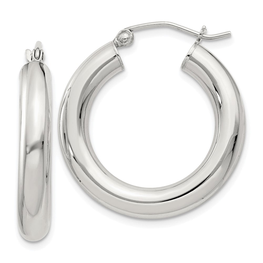 Sterlingsilber 4mm Rund Creolen