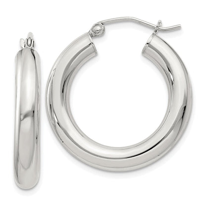Sterlingsilber 4mm Rund Creolen