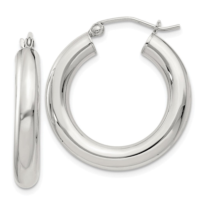 Sterlingsilber 4mm Rund Creolen