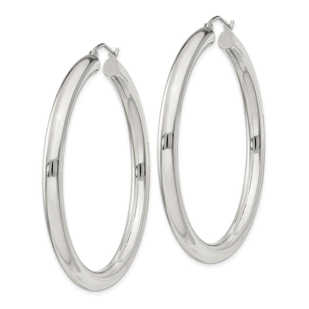 Sterlingsilber 4mm Rund Creolen