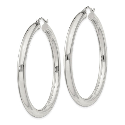 Sterlingsilber 4mm Rund Creolen