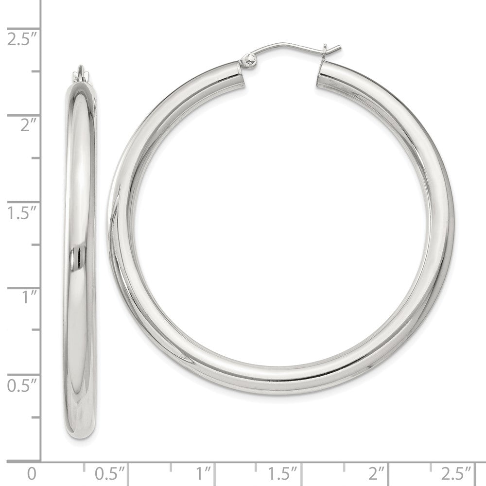 Sterlingsilber 4mm Rund Creolen