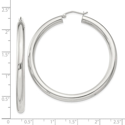 Sterlingsilber 4mm Rund Creolen