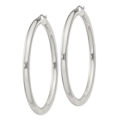 Sterlingsilber 4mm Rund Creolen