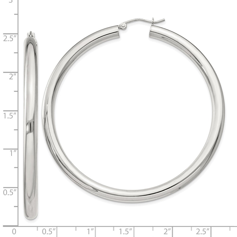 Sterlingsilber 4mm Rund Creolen