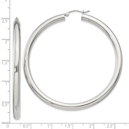 Sterlingsilber 4mm Rund Creolen