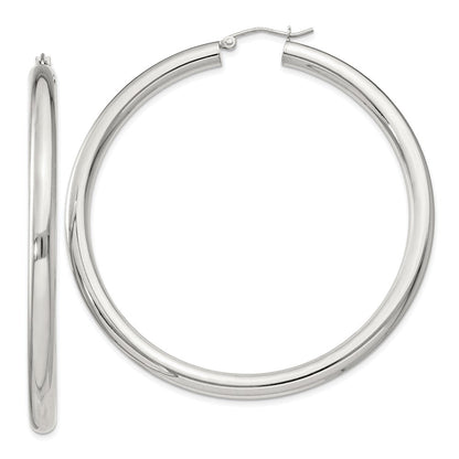 Sterlingsilber 4mm Rund Creolen