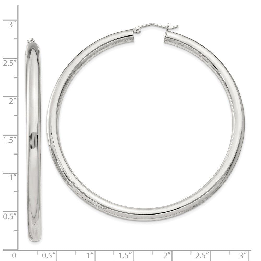 Sterlingsilber 4mm Rund Creolen