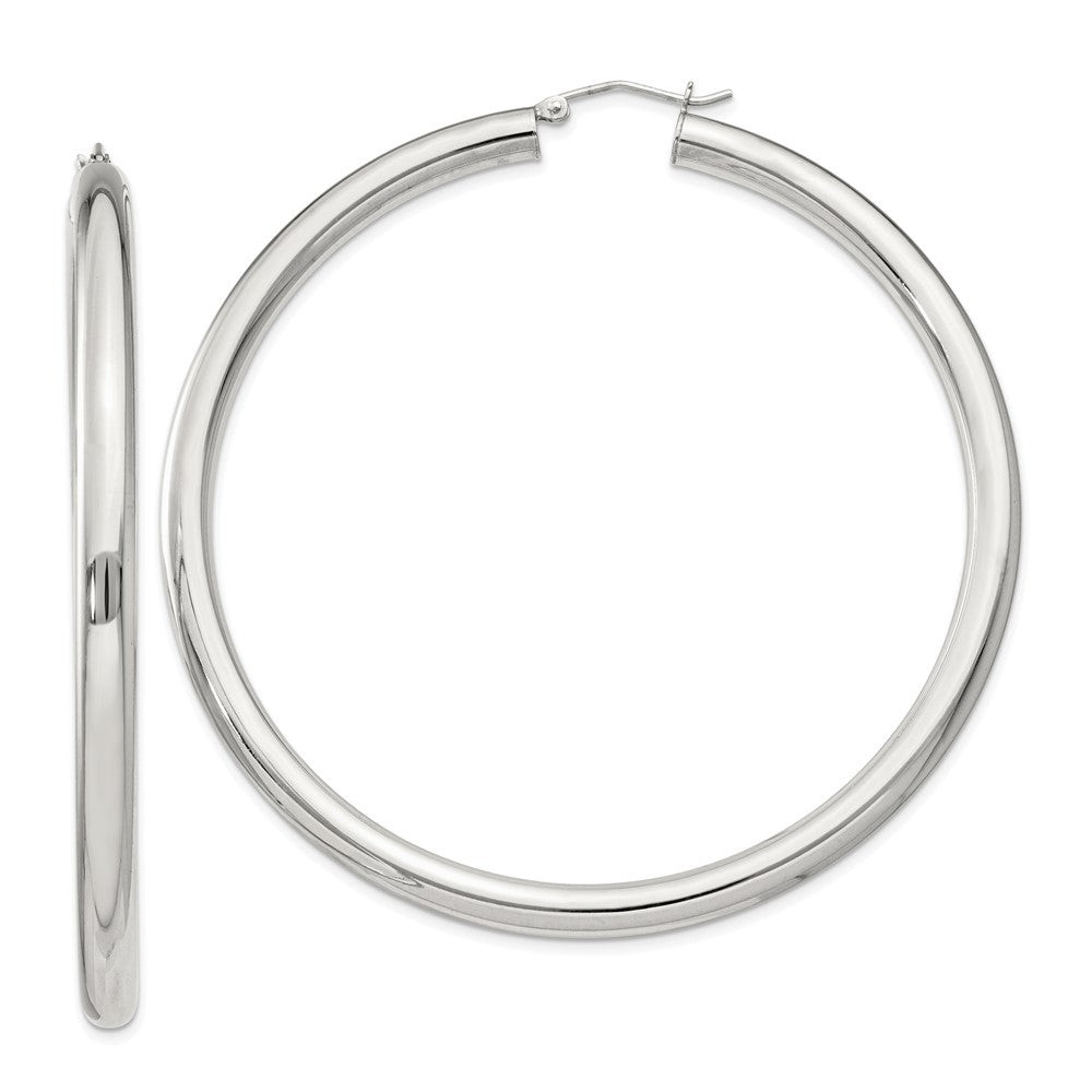 Sterlingsilber 4mm Rund Creolen
