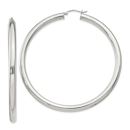 Sterlingsilber 4mm Rund Creolen