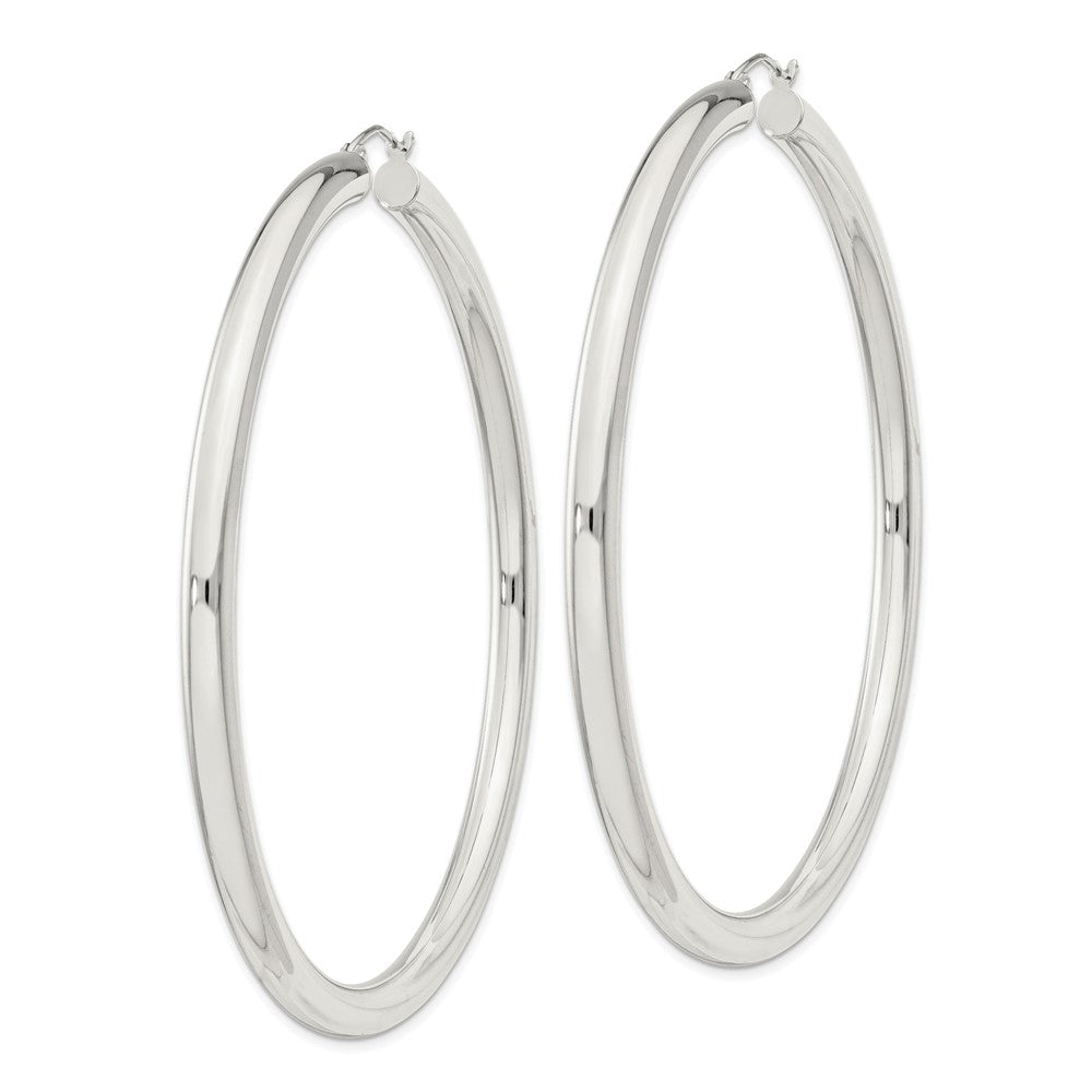 Sterlingsilber 4mm Rund Creolen