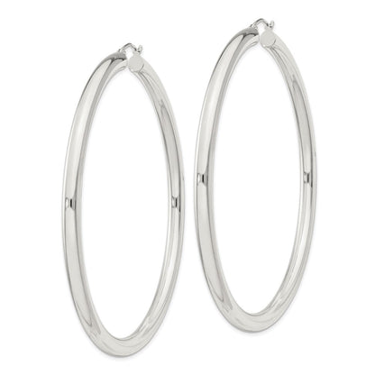 Sterlingsilber 4mm Rund Creolen