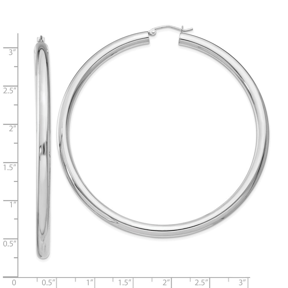 Sterlingsilber 4mm Rund Creolen