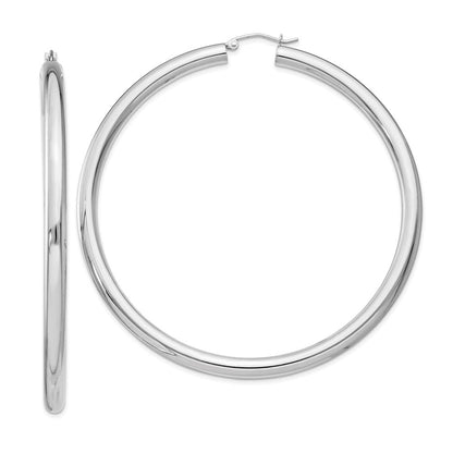 Sterlingsilber 4mm Rund Creolen