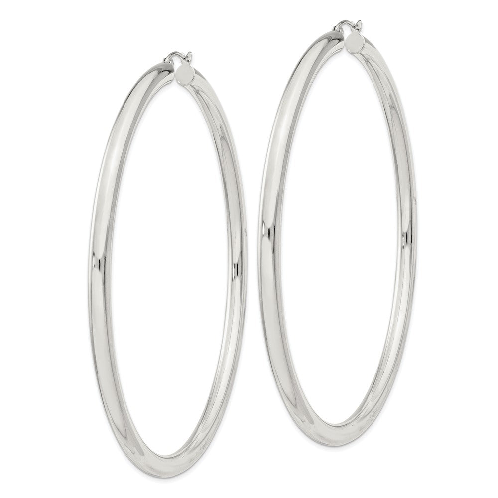 Sterlingsilber 4mm Rund Creolen