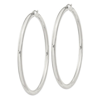 Sterlingsilber 4mm Rund Creolen