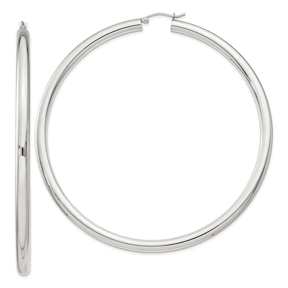 Sterlingsilber 4mm Rund Creolen