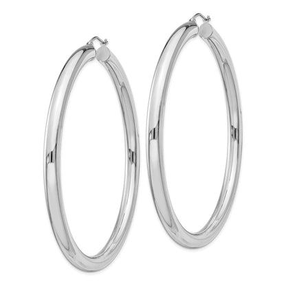 Sterlingsilber Rhodiniert 5mm Rund Creolen