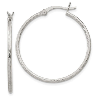 Sterlingsilber Fine Gedreht 1.5x30mm Creolen