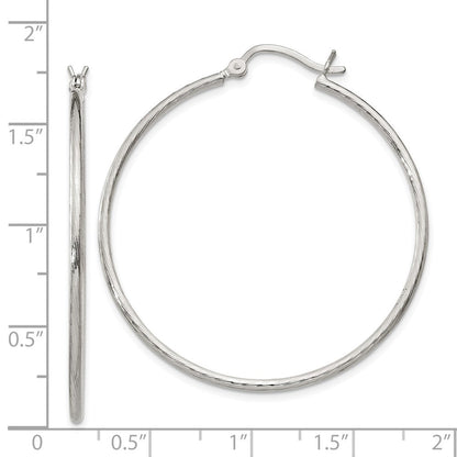Sterlingsilber Fine Gedreht 1.5x40mm Creolen
